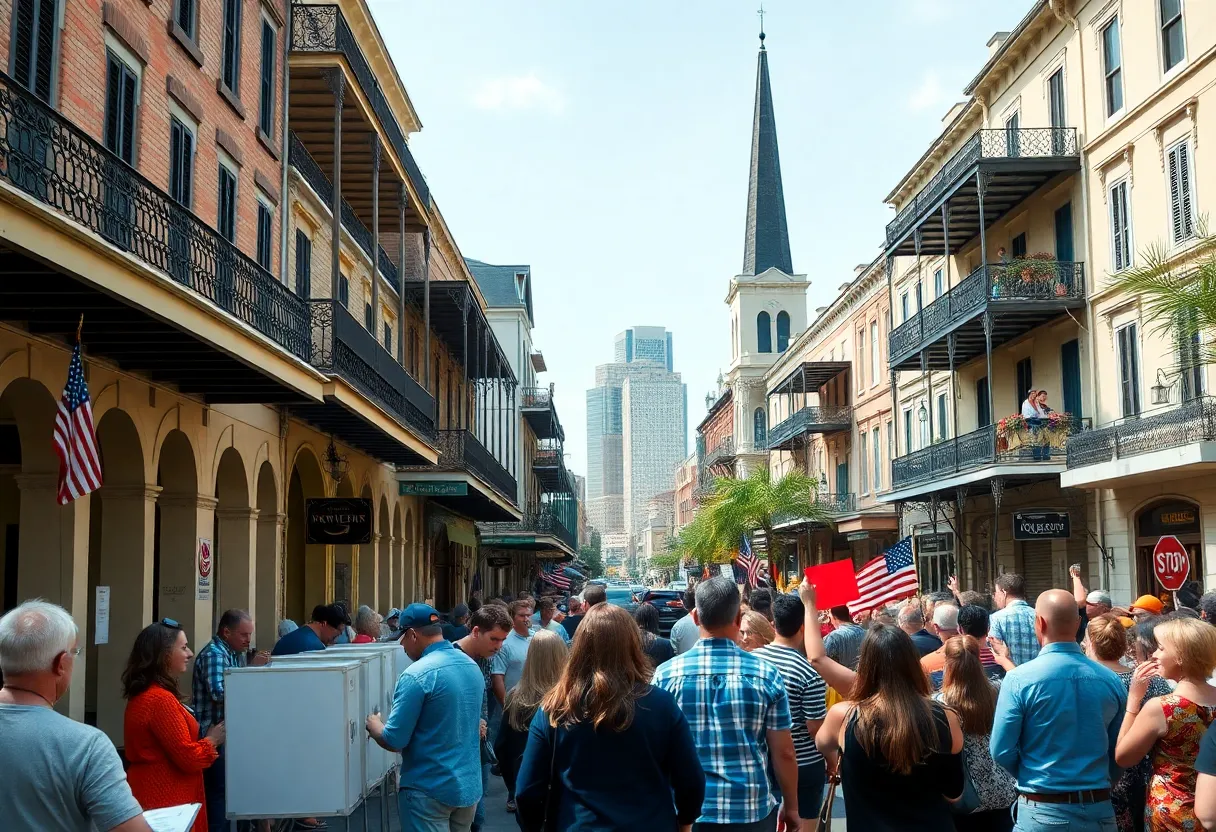 Voters in New Orleans celebrating the election results
