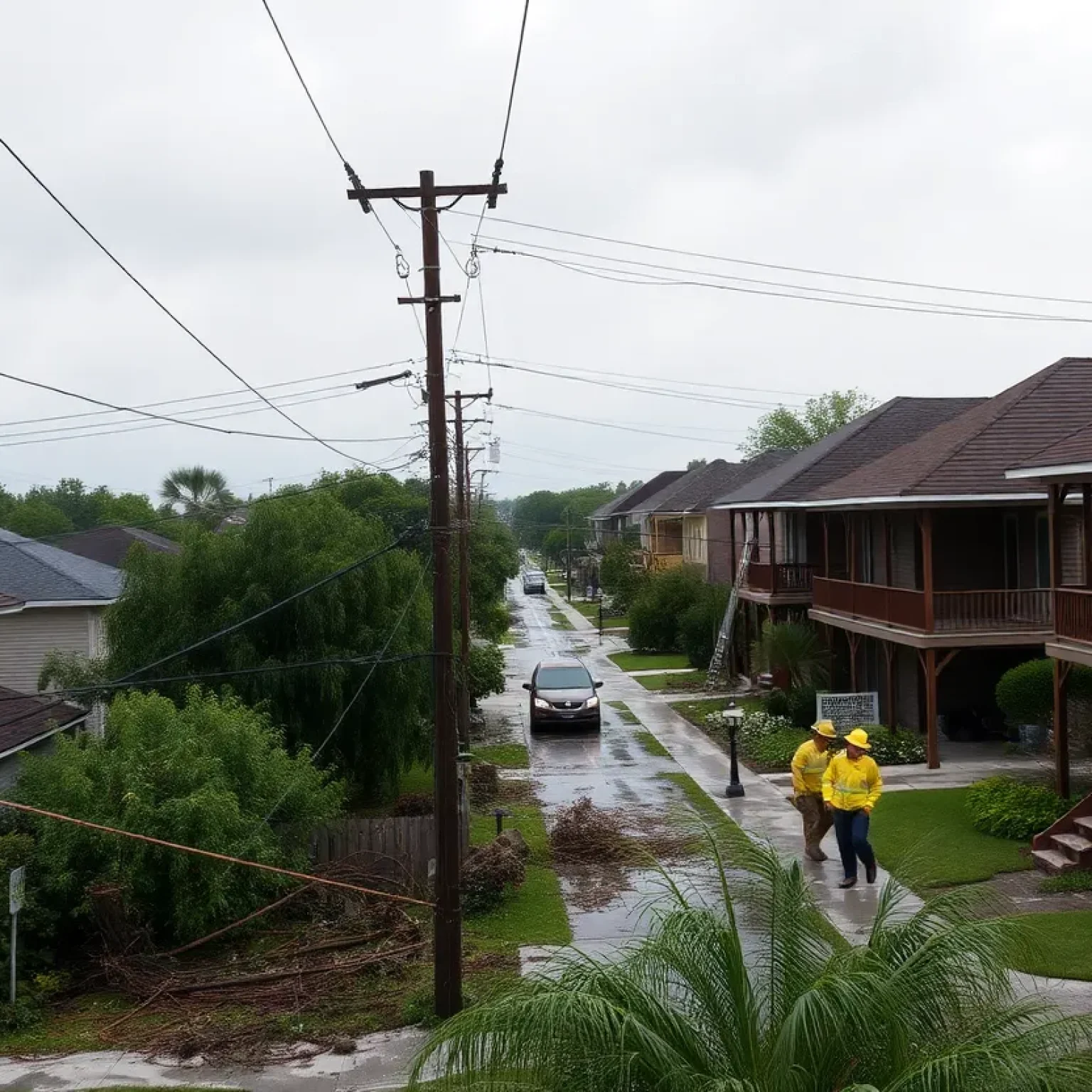 Emergency crews restoring power in New Orleans after severe weather