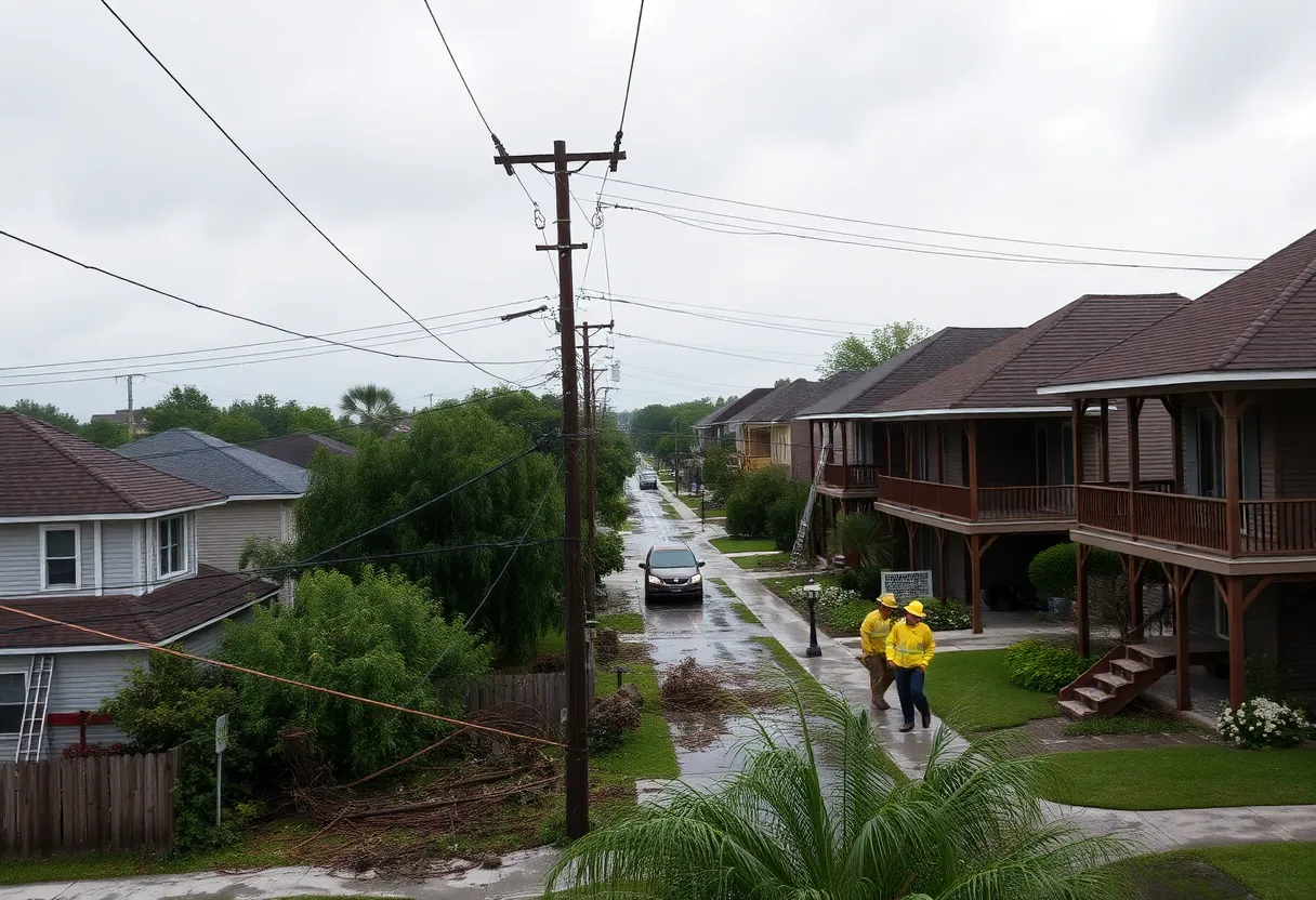 Emergency crews restoring power in New Orleans after severe weather