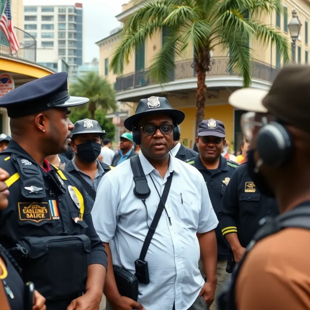Community members discussing public safety in New Orleans
