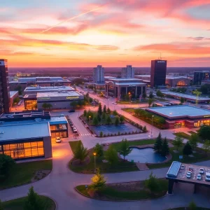 Aerial view of Shreveport-Bossier showcasing the economic development area