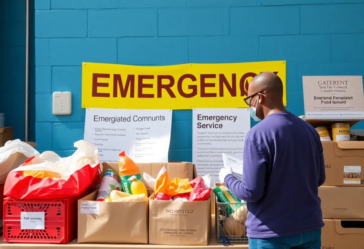 Emergency food assistance for SNAP beneficiaries in Louisiana