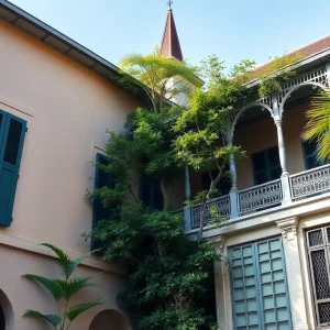 Architectural scene in New Orleans representing community and heritage